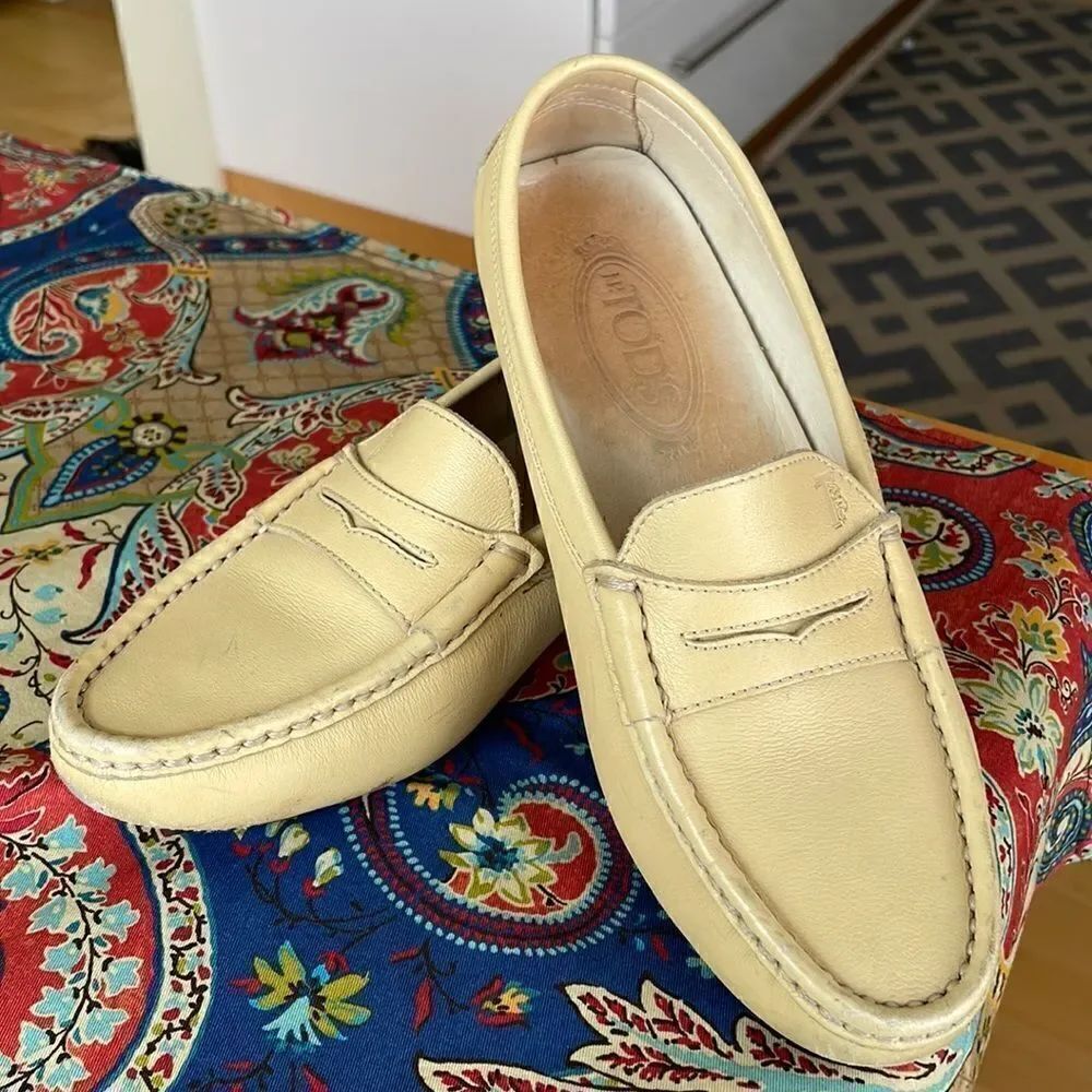 Tod's Light Yellow Penny Loafer - 36